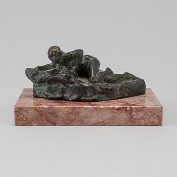 STEPHAN SINDING, a bronze sculpture, signed and dated.