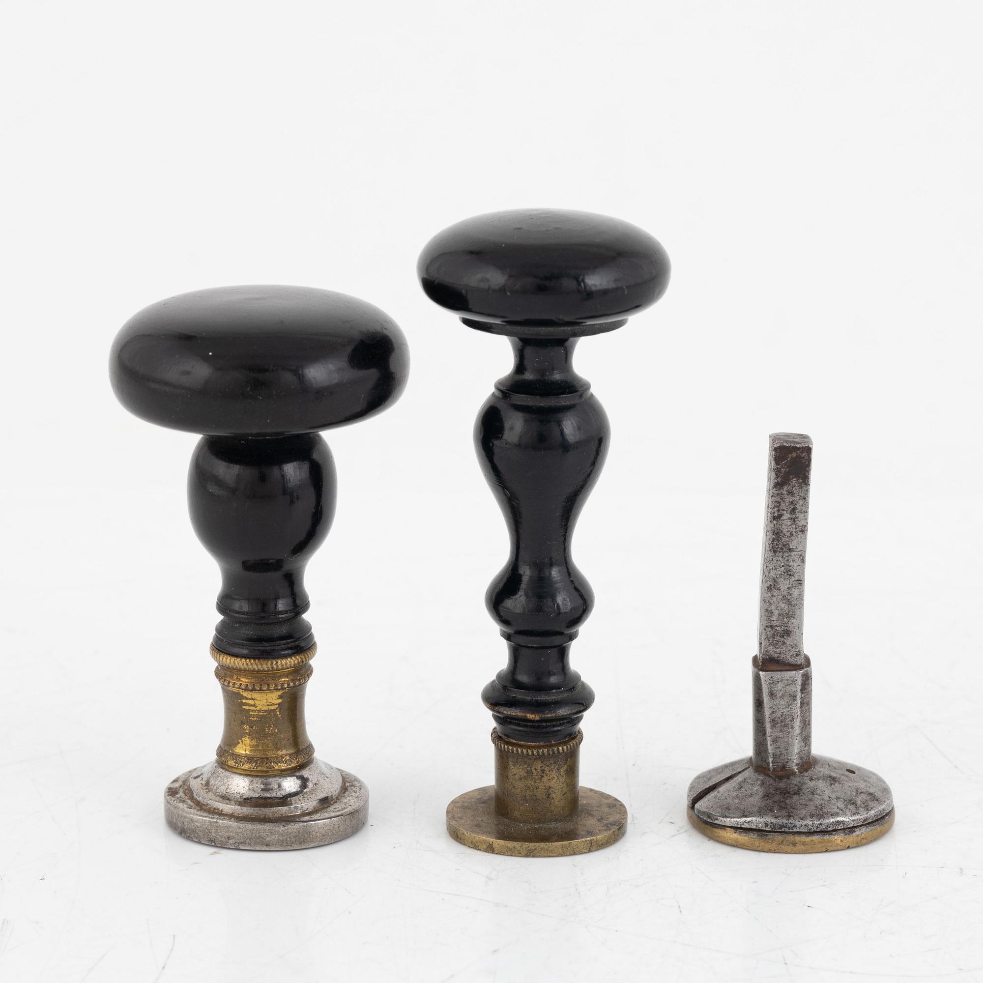 A set of nine seal stamps, 18th - 19th century.