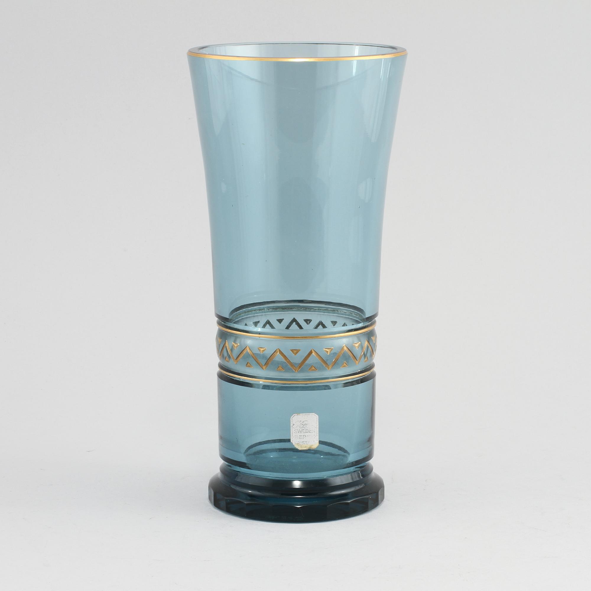 VAS, glas, Elis Bergh, Kosta, 1900-talets första hälft.