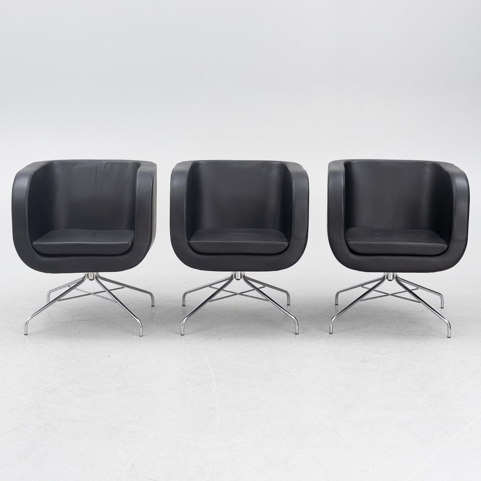 Alexander Lervik, fåtöljer, 3 st, modell F271, Scandiform.