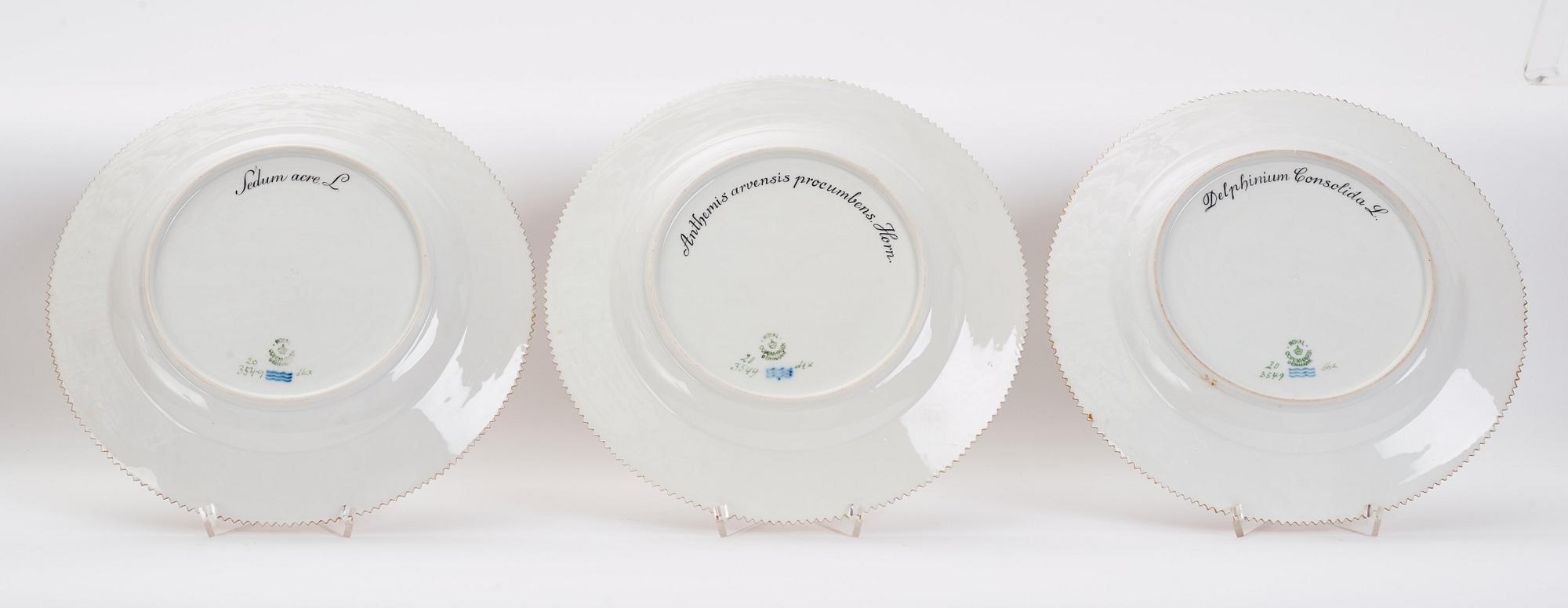 Servis, 20 delar, porslin. Royal Copenhagen, "Flora Danica", Danmark, 1900-tal.