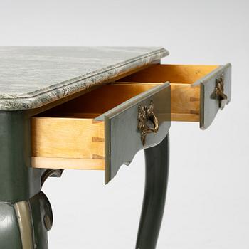 Serving table, as well as armchairs, a pair, Nordiska Kompaniet, 1928.