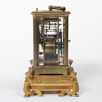 Travel clock, circa 1900.