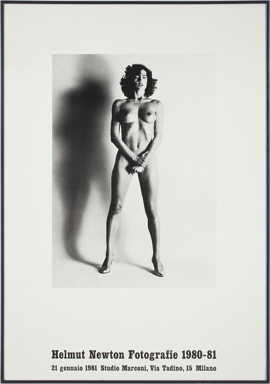 HELMUT NEWTON, utställningsaffisch, "Helmut Newton Fotografie 1980-81".