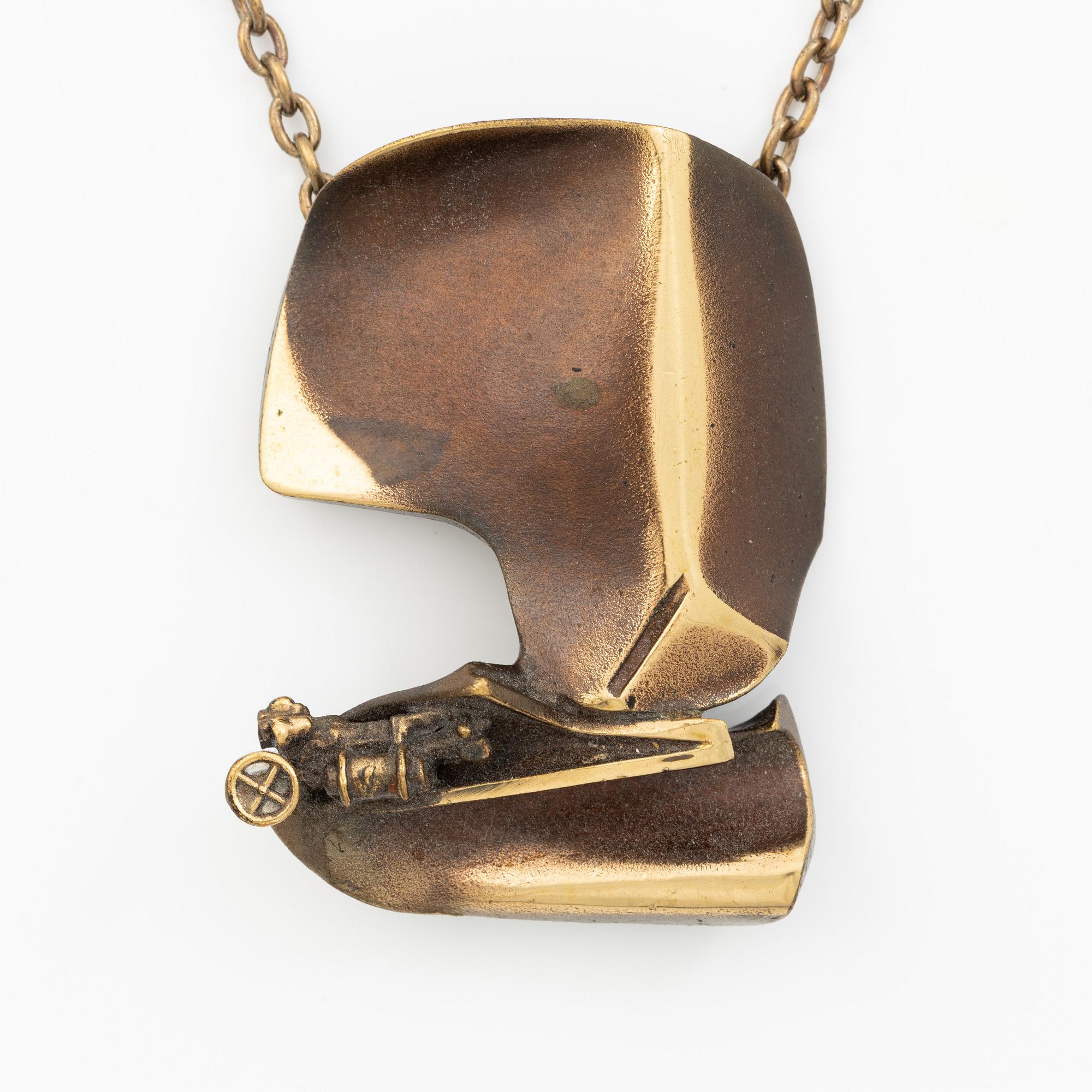 Björn Weckström, Pendant/brooch, bronze, "International Arms Inc.", Lapponia, Finland.