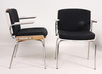 ARMLÄNSTOLAR, ett par, 1900-talets andra hälft, Duba, Danmark, etikettmärkta.