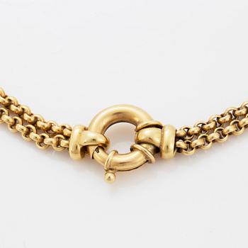 Halslänk/armband 18K guld.