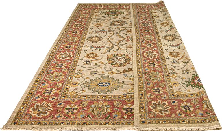 A carpet, Sumak design, ca 367 x 280 cm.