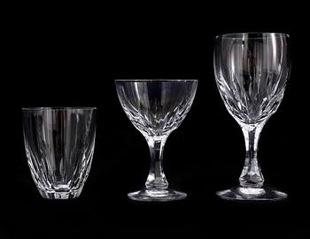 GLASSERVIS, 35 delar, "Fontän", Vicke Lindstrand, Kosta Boda.