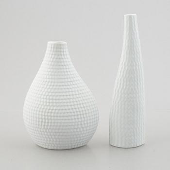 Stig Lindberg, seven "Reptil" vases and bowls, Gustavsberg, Sweden, 1953-63.