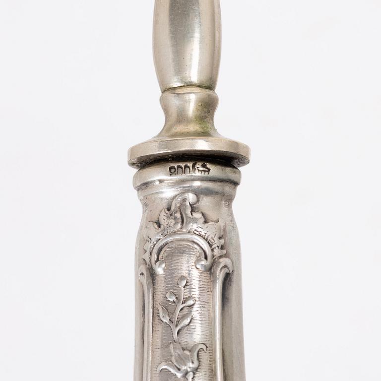 Fiskbestick samt fiskserveringsbestick, 23 delar, silver, Lemor, Tyskland, tidigt 1900-tal.