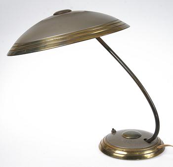 BORDSLAMPA, sk Helo-lampa, metall, 1930/1940-tal.