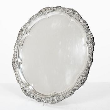 C.G. Hallberg, Tray, silver, Stockholm 1953.