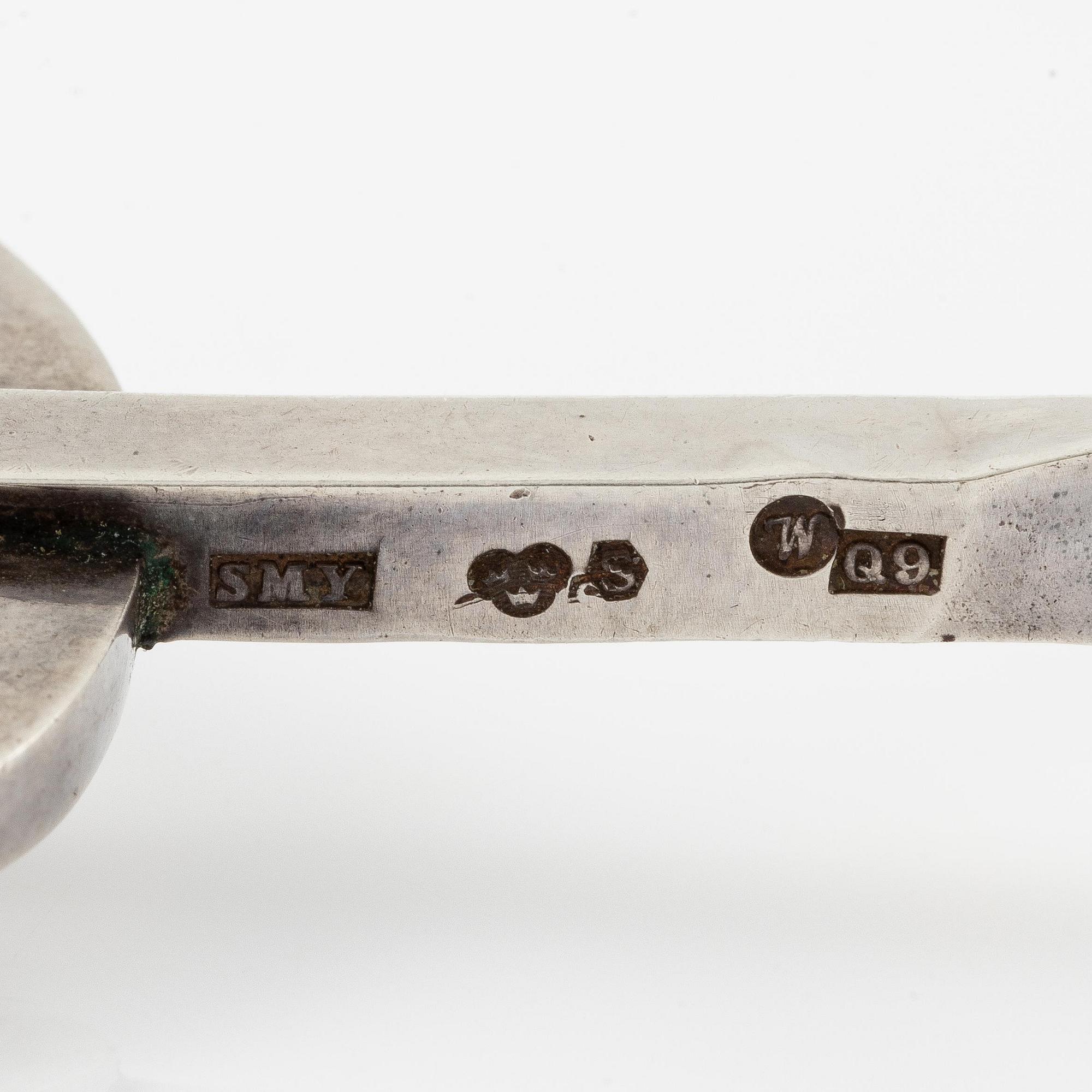 Inga-Britt "Ibe" Dahlquist, a necklace, silver with fossil, Visby 1966.