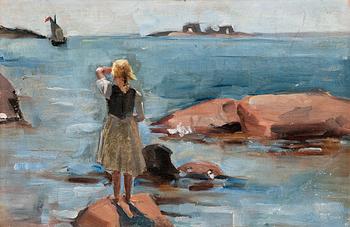 148. Venny Soldan-Brofeldt, A GIRL ON THE CLIFFS IN HANKO.