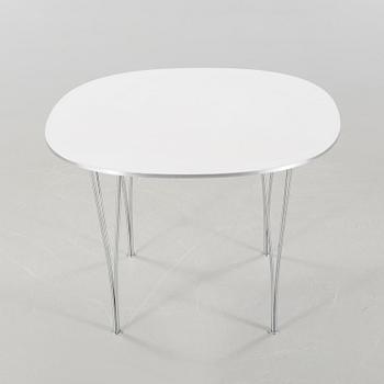 BRUNO MATHSSON & PIET HEIN, bord, "Supercirkel", för Fritz Hansen, daterat 1975.