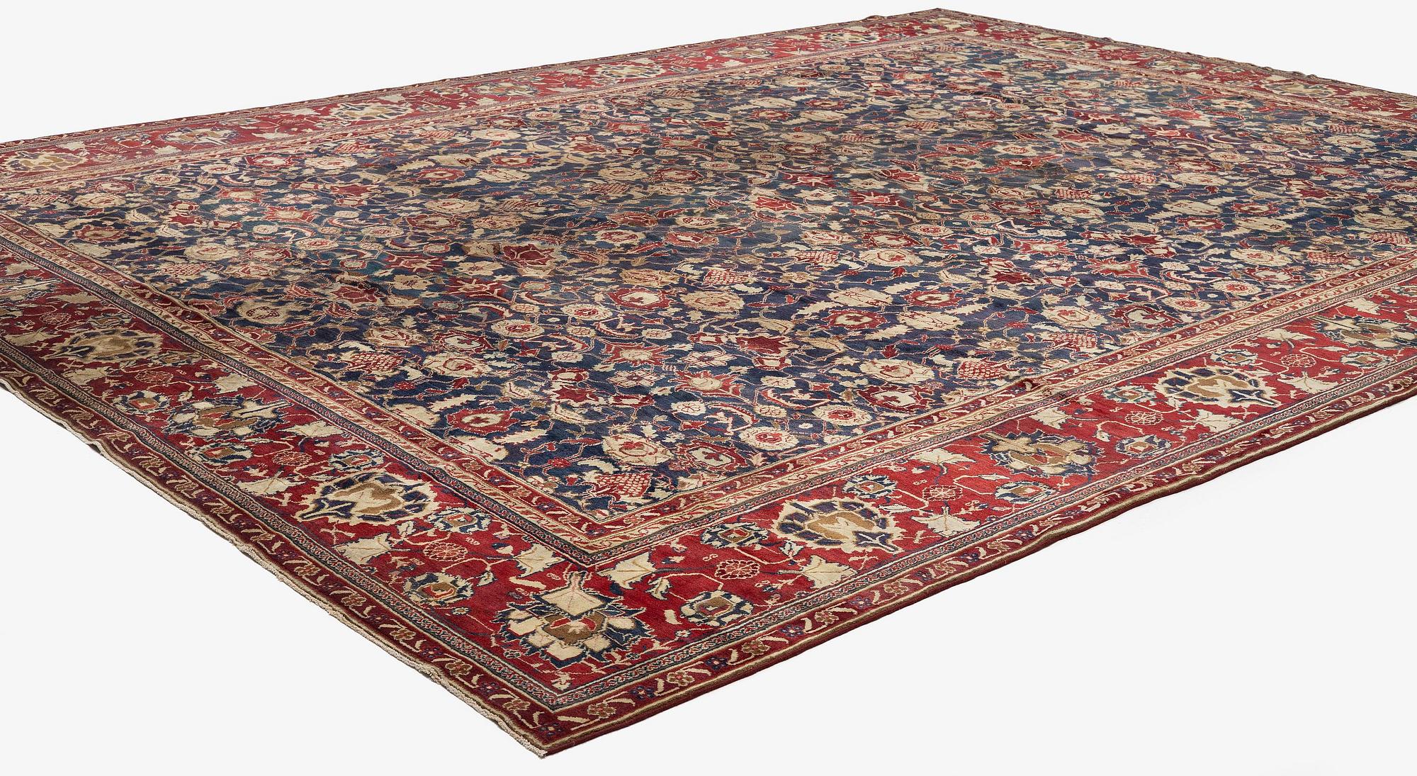 Matta, antik Agra, norra Indien, ca 525 x 400 cm.