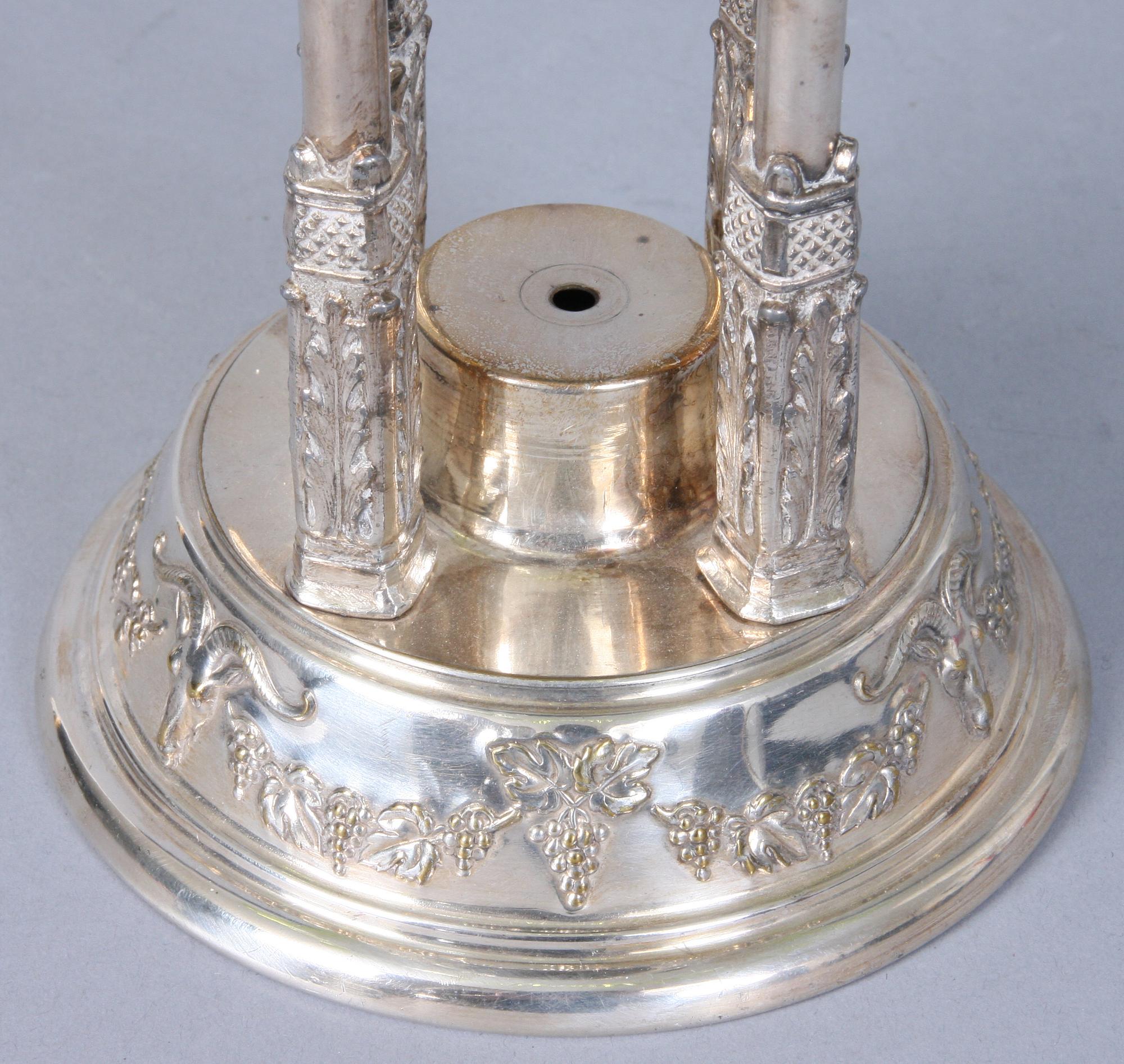 UPPSATSSKÅL, glas samt nyilver.