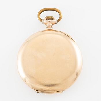 Zenith, Pocket watch, 14K gold with a chain in double, 51 mm.