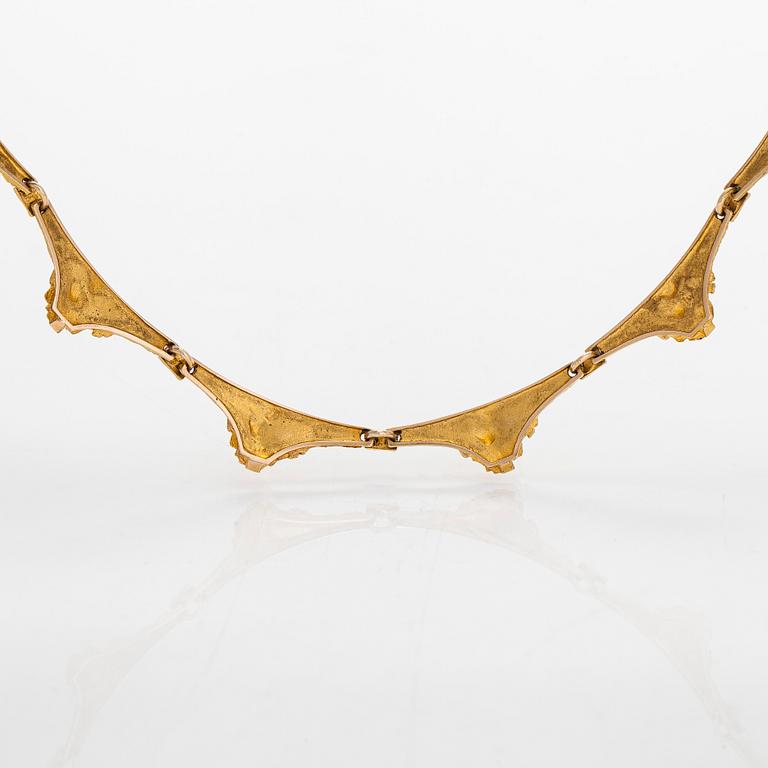 Björn Weckström, collier "Golden bridge", 14K guld. Lapponia 1969.