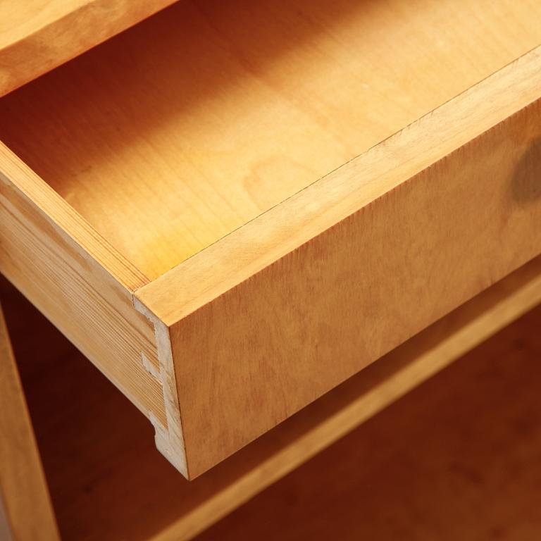 A birch tree book case, mid 20th Century.