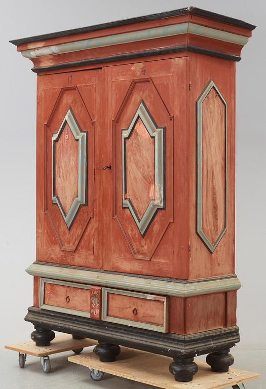 SKÅP. Barock, märkt 1714.