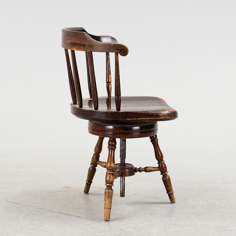 A writing chair, circa 1900.