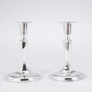 LJUSSTAKAR, ett par, silver, Ceson, Göteborg, 1988.