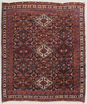 An antique Afshar carpet ca 143 x 129 cm.
