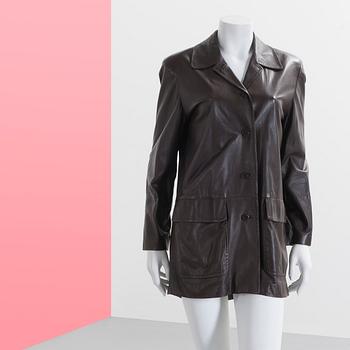 LEATHER JACKET, Max Mara, italian size 44.
