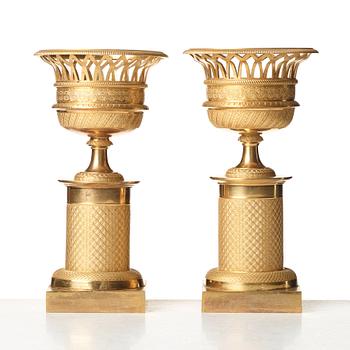 A pair of French Empire early 19th century centre pieces.