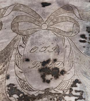 BÄGARE, silver, Lars Löfgren, Hudiksvall, 1821. Totalvikt ca 277 g.