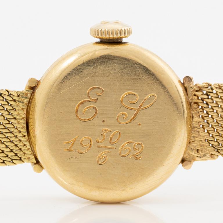 Omega, armbandsur, 18K guld, 17 mm.