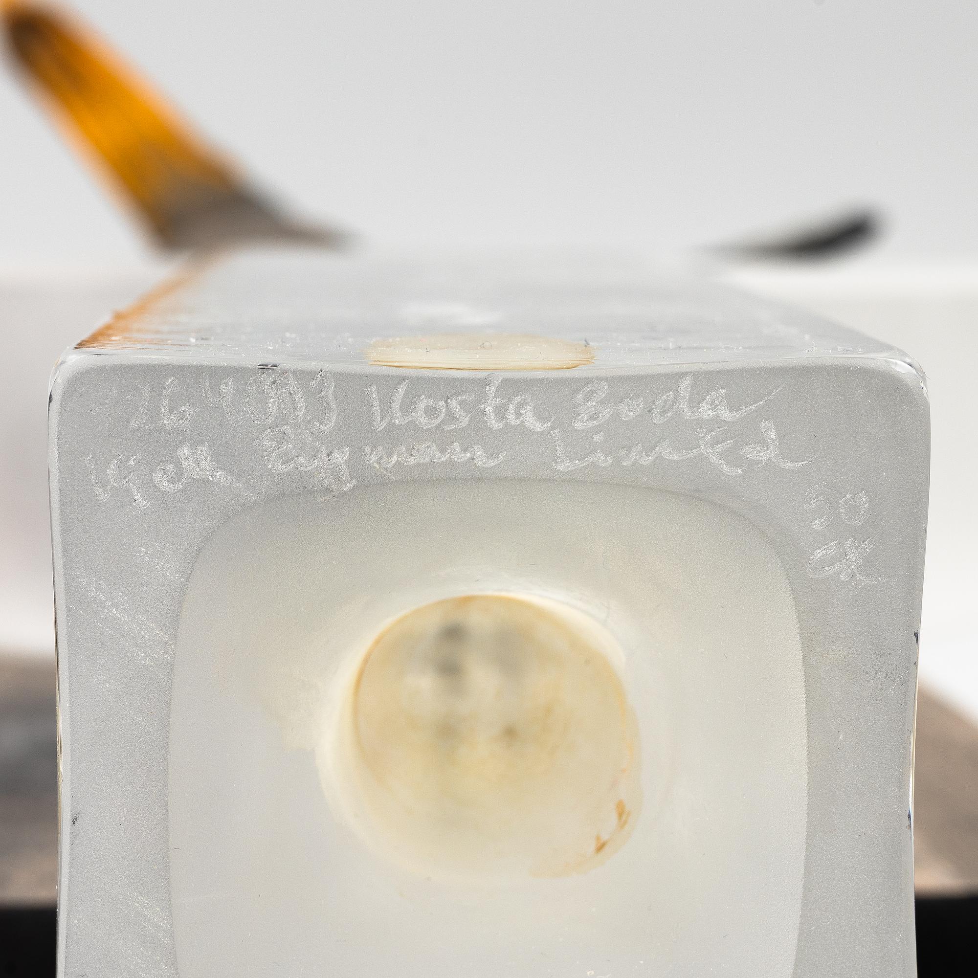 Kjell Engman, sculpture, glass, Kosta Boda.