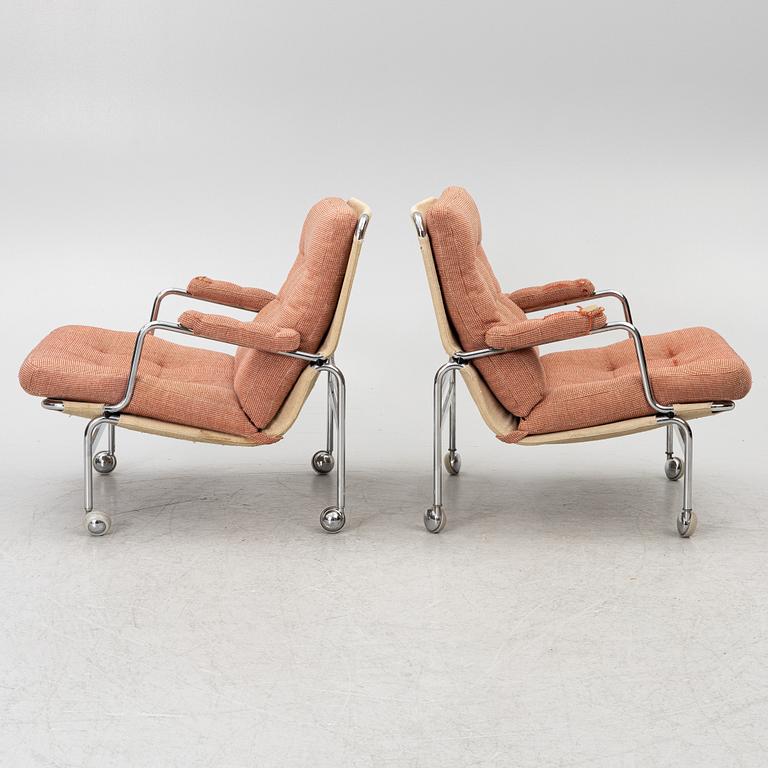 Bruno Mathsson, a pair of 'Karin' armchairs, Dux.