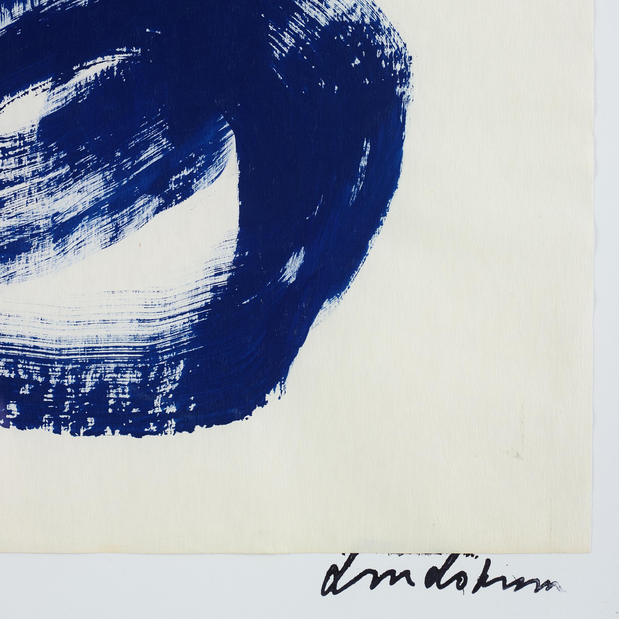 Bengt Lindström, acrylic on paper, signed with stamp and certified verso by Curt Aspelin, executed in the 2000s.