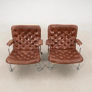 Bruno Mathsson, a pair of "Karin" armchairs, DUX, Sweden.