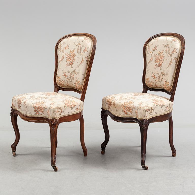 A sofa, two armchairs and two chairs, rococo style, first half of the 20th century.