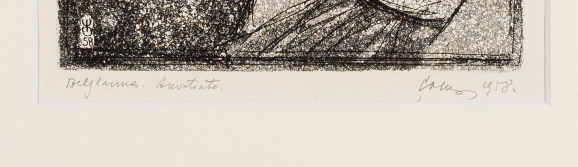 EVALD OKAS, akvatinta, signerad och daterad -58.