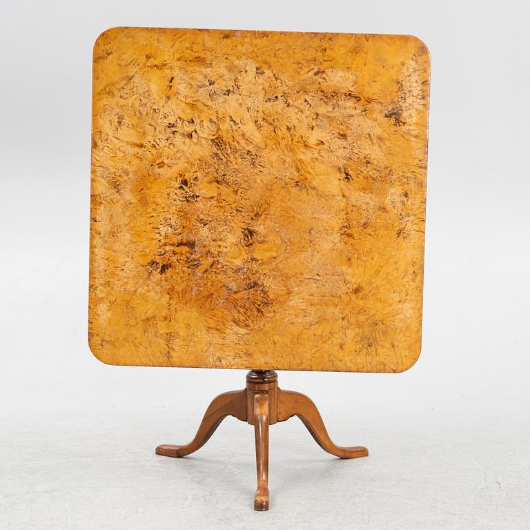 A tilt-top table, around 1800.