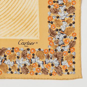 Cartier, a jaquard silk scarf.