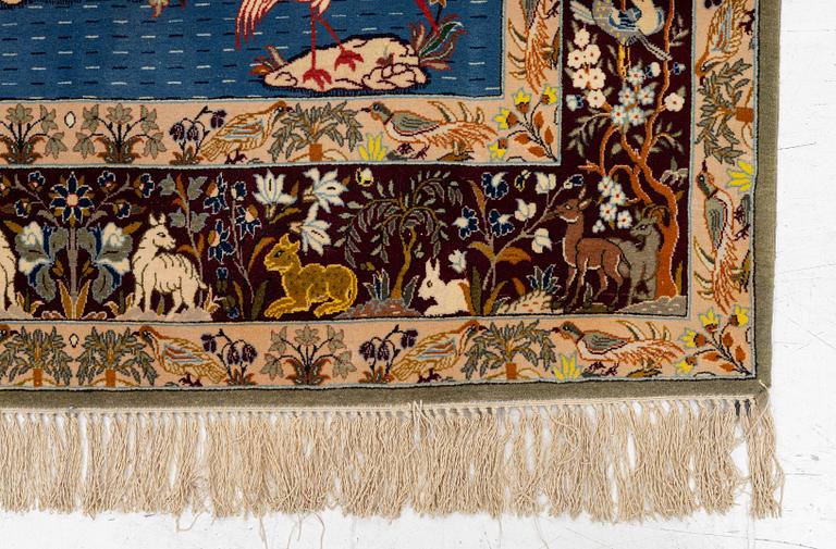 A semi-antique Isfahan rug, central persia,  177 x 108 cm.