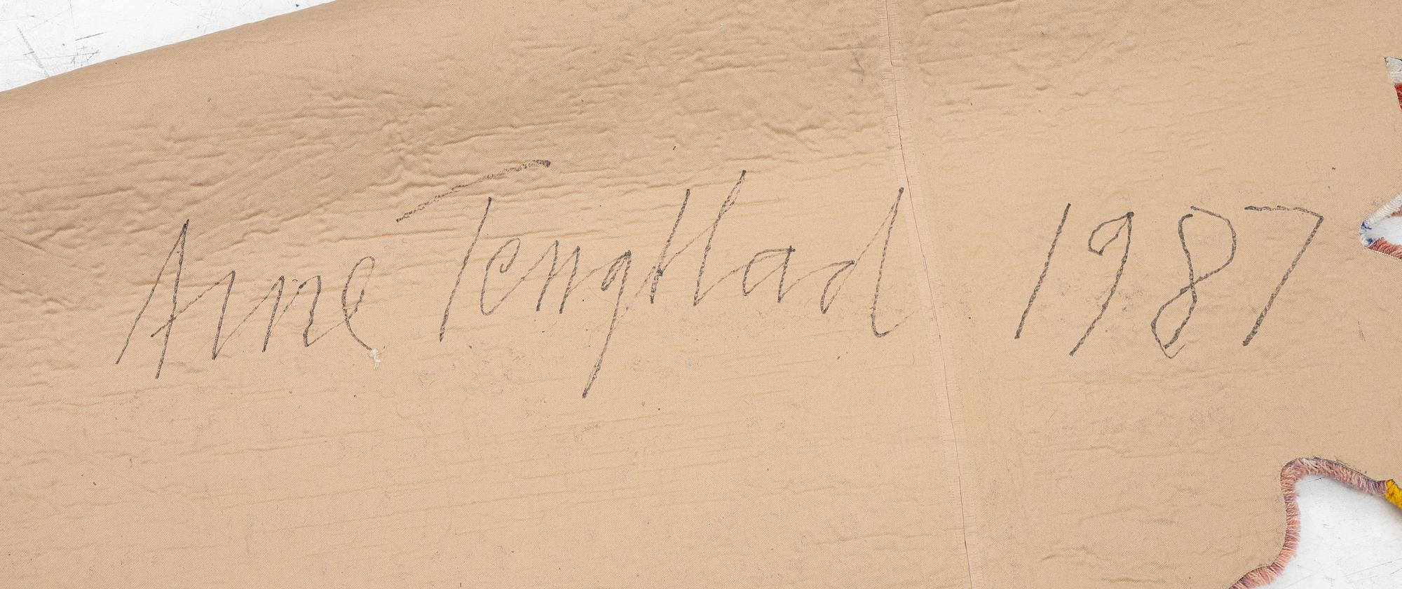 Arne Tengblad, tapet, tuftad i relief, Kasthall, 1987, 200 x 152 cm.