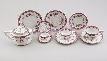 TE-, KAFFE- OCH MOCKASERVIS, 45 delar, porslin, "Canova", Rosenthal.