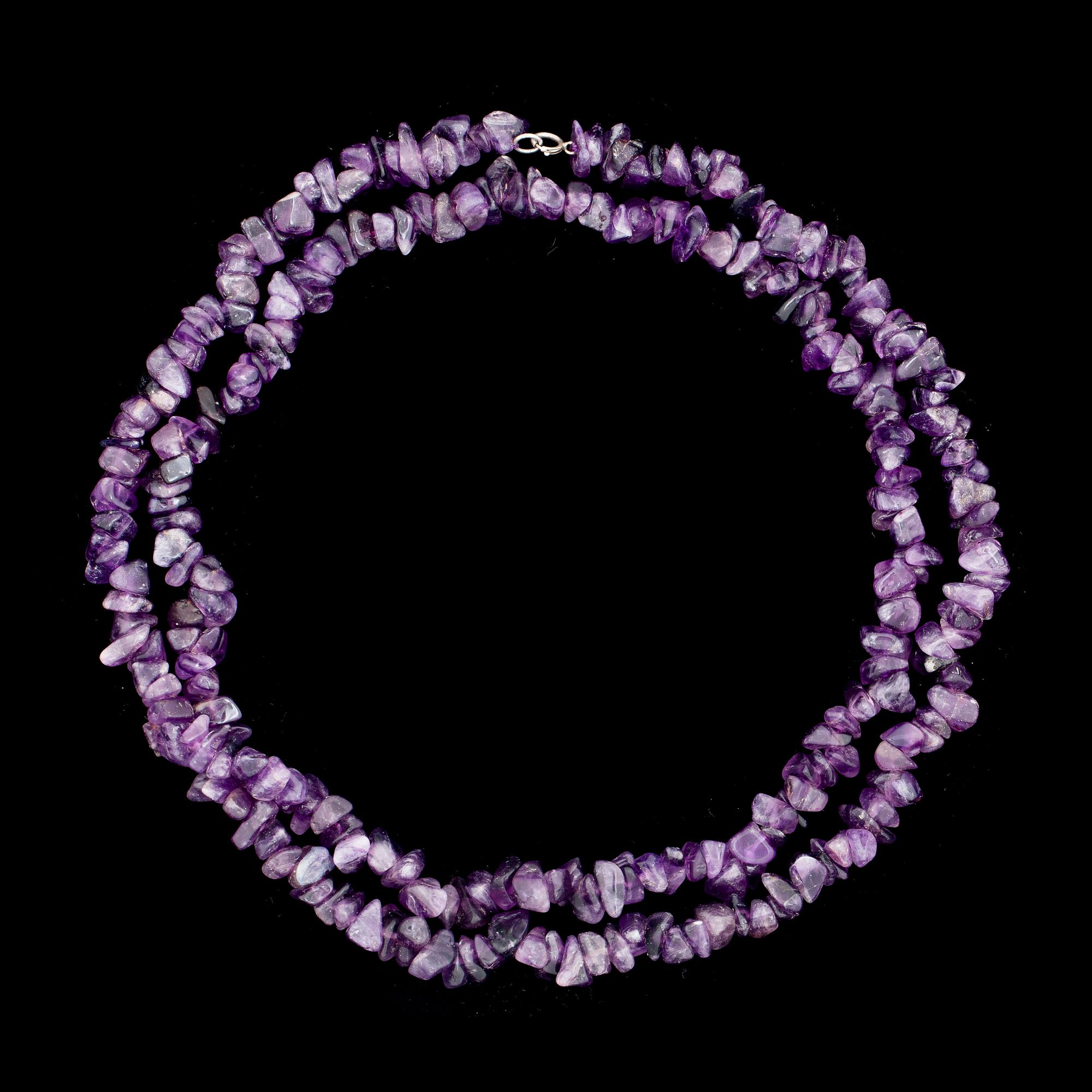 COLLIER, ametister. Vikt ca 85g.
