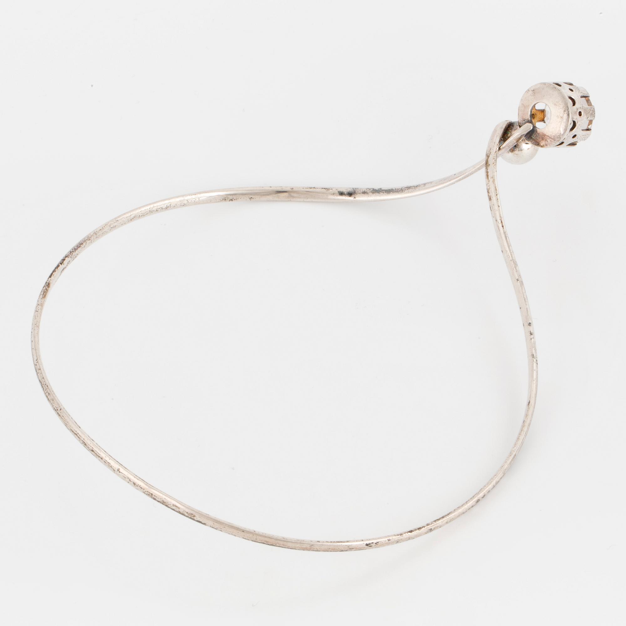 NECKLACE, with mixed-cut rock crystal. Saarela Arvo, Enköping, 1971.