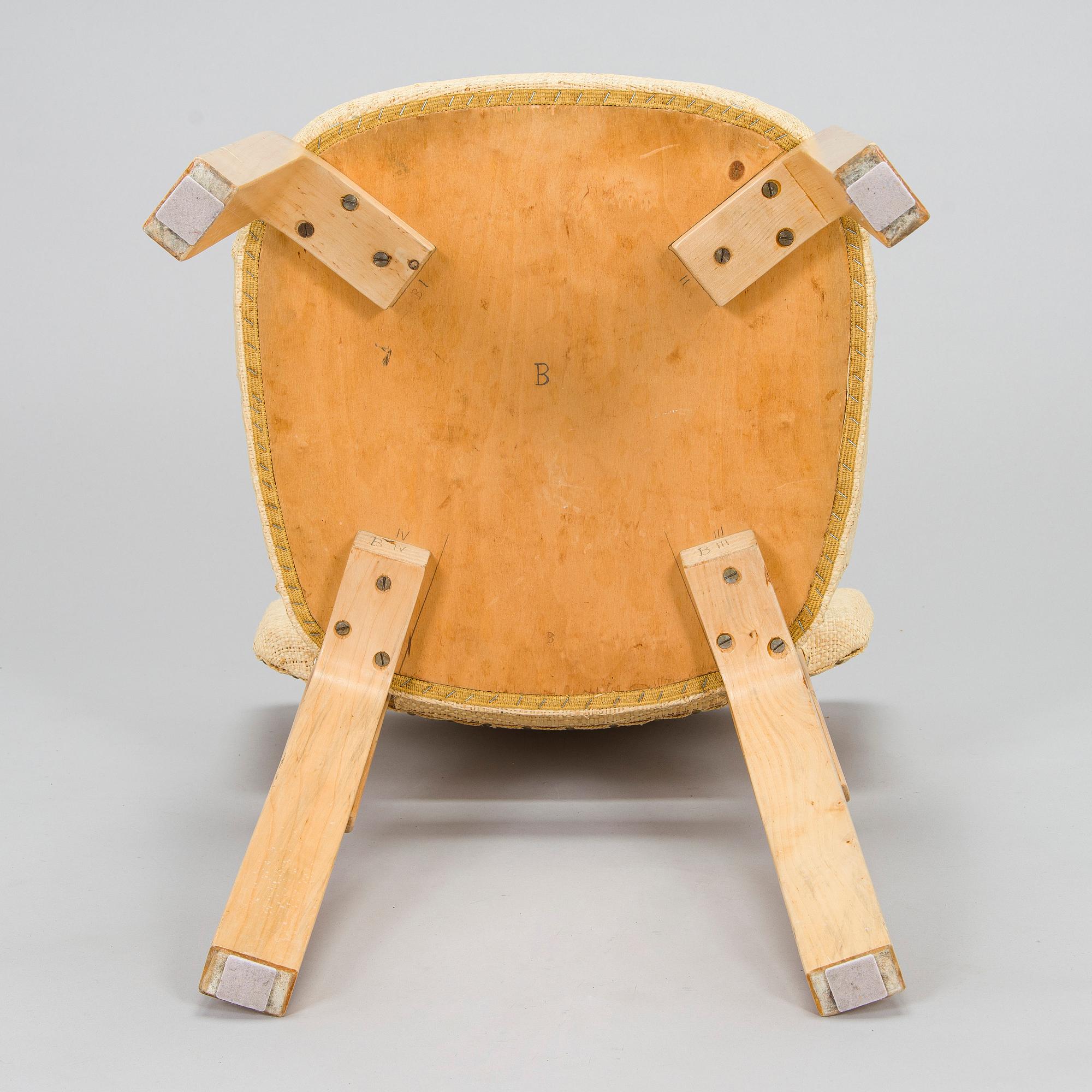 Alvar Aalto, stol, modell 62, O.Y. Huonekalu- ja Rakennustyötehdas A.B. 1900-talets mitt.