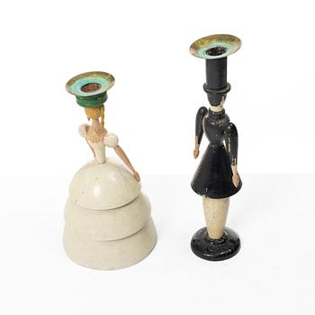A rare pair of candle holders, Boet, Gothenburg, 1920s-30s.