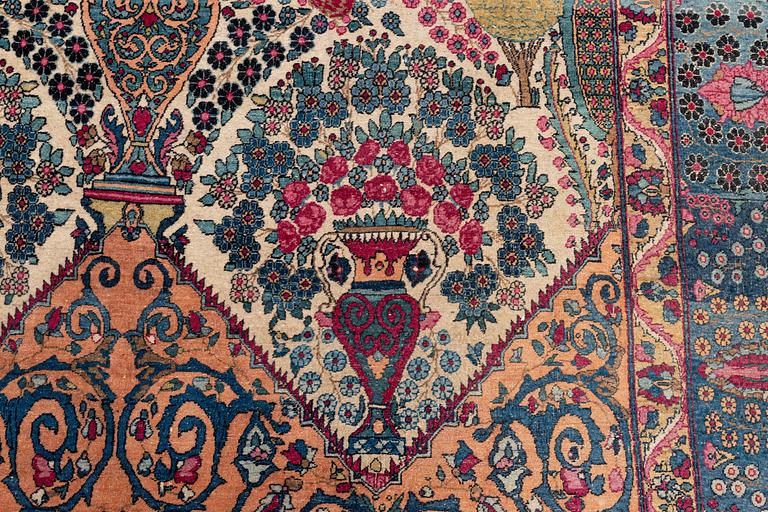 An antique Tehran carpet, north Persia, c. 323 x 195 cm.