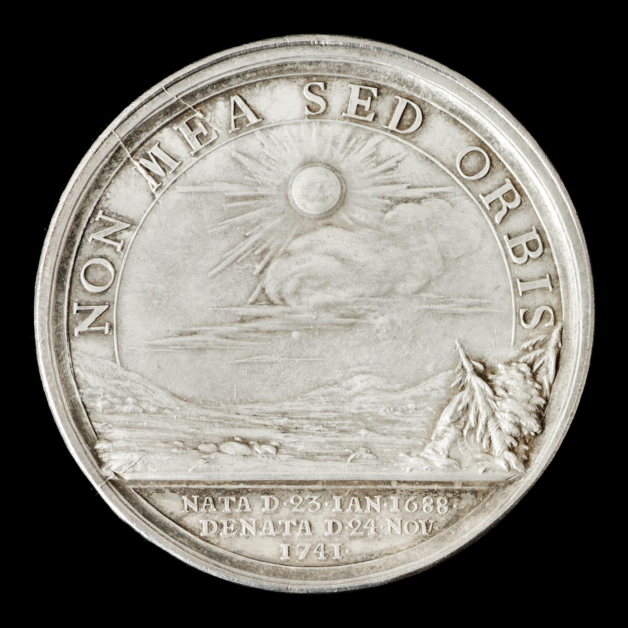 Drottningens död 1741 och begravning i Riddarholmskyrkan 1742.